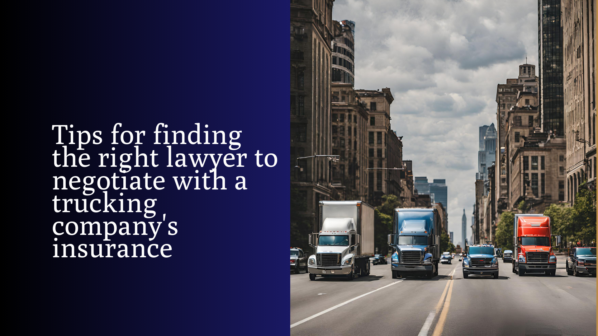 Tips for finding the right lawyer to negotiate with a trucking companys insurance
